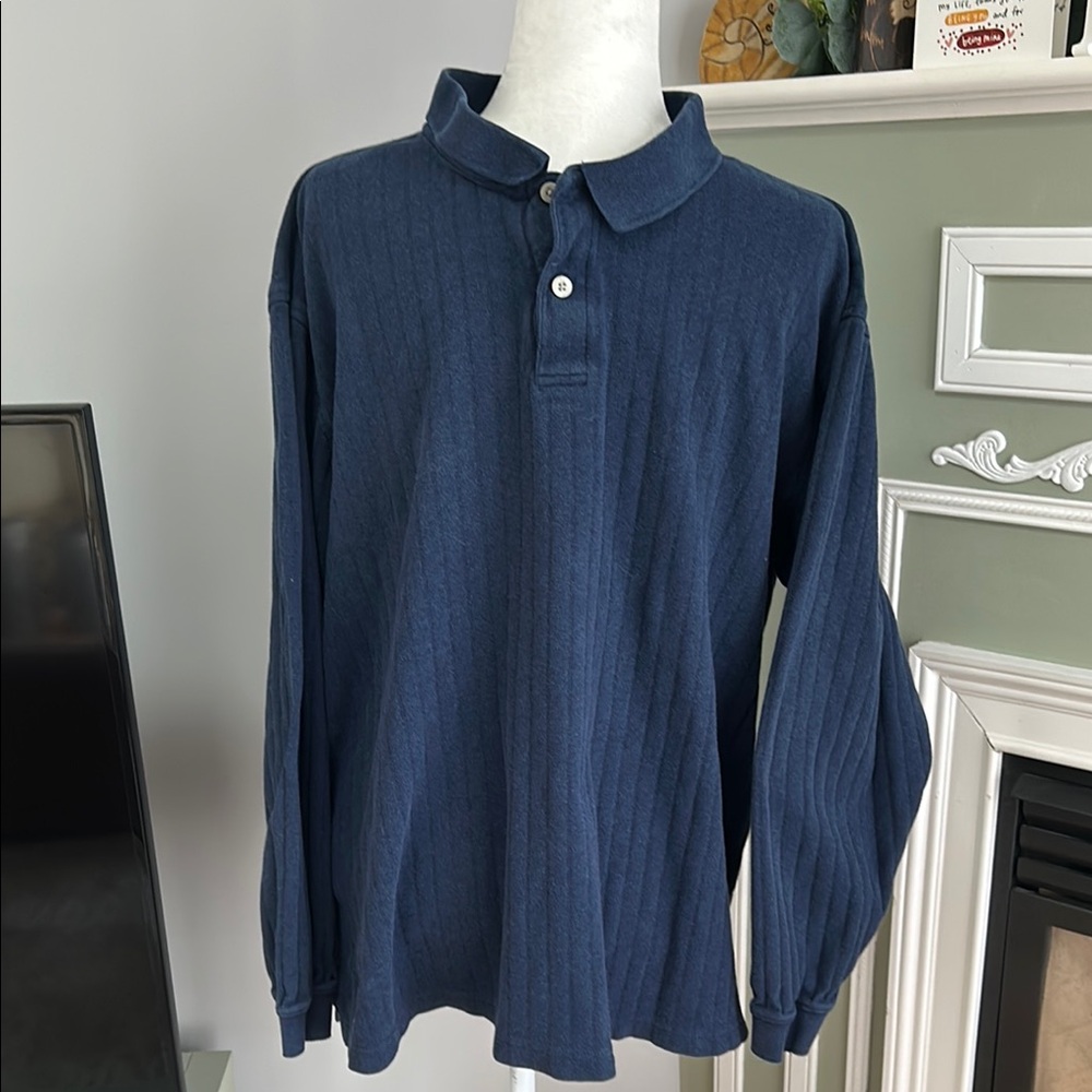 Covington Men's Blue Ling-Sleeve Polo Shirt
